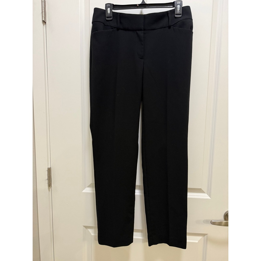 Ann Taylor LOFT Julie Straight Leg Black Dress Pants Trousers Size 6 Business